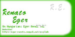 renato eger business card